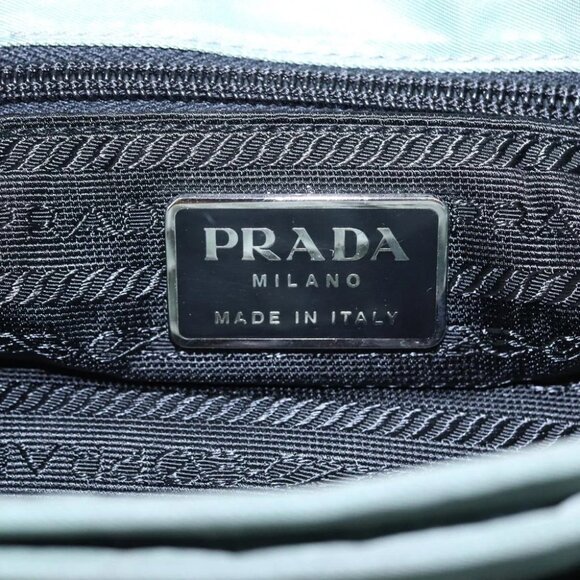 PRADA Shoulder Bag Nylon Khaki Silver Auth ki4969 - Picture 11 of 14